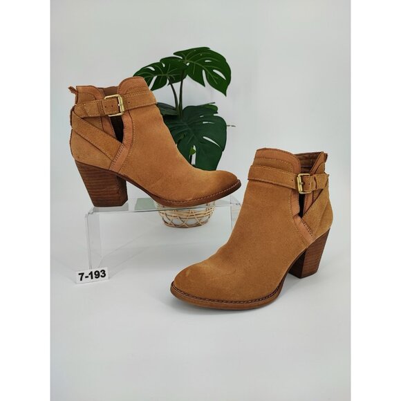 Sam Edelman Women's Maurice Brown Leather Boots Size 7 - Picture 1 of 8